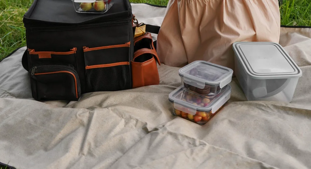 picnic blanket with handle